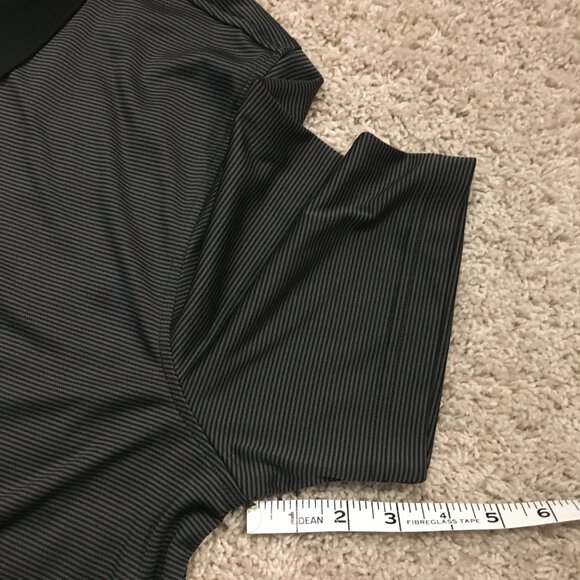 Sunice Black and Grey Pinstripe Sleek Hang Polo Shirt - Picture 16 of 16